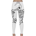 Halloween Dabbing Skeleton Lightweight Velour Classic Yoga Leggings