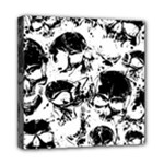 Halloween Grunge Skulls Mini Canvas 8  x 8  (Stretched)