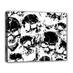 Halloween Grunge Skulls Canvas 14  x 11  (Stretched)