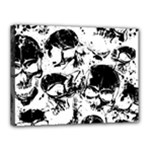 Halloween Grunge Skulls Canvas 16  x 12  (Stretched)