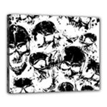 Halloween Grunge Skulls Canvas 20  x 16  (Stretched)