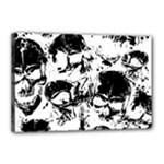 Halloween Grunge Skulls Canvas 18  x 12  (Stretched)