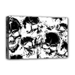 Halloween Grunge Skulls Deluxe Canvas 18  x 12  (Stretched)