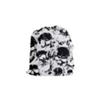 Halloween Grunge Skulls Drawstring Pouch (Small)