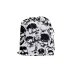 Halloween Grunge Skulls Drawstring Pouch (Medium)