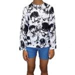 Halloween Grunge Skulls Kids  Long Sleeve Swimwear