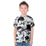 Halloween Grunge Skulls Kids  Cotton Tee