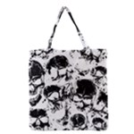 Halloween Grunge Skulls Grocery Tote Bag