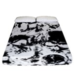 Halloween Grunge Skulls Fitted Sheet (Queen Size)