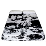 Halloween Grunge Skulls Fitted Sheet (King Size)