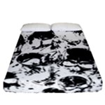 Halloween Grunge Skulls Fitted Sheet (California King Size)