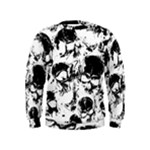 Halloween Grunge Skulls Kids  Sweatshirt