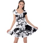 Halloween Grunge Skulls Cap Sleeve Dress