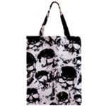 Halloween Grunge Skulls Zipper Classic Tote Bag