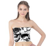 Halloween Grunge Skulls Tube Top