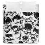 Halloween Grunge Skulls Duvet Cover Double Side (Queen Size)