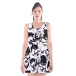 Halloween Grunge Skulls Scoop Neck Skater Dress