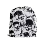 Halloween Grunge Skulls Drawstring Pouch (XL)