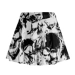 Halloween Grunge Skulls Mini Flare Skirt