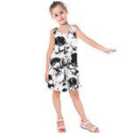 Halloween Grunge Skulls Kids  Sleeveless Dress