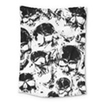 Halloween Grunge Skulls Medium Tapestry