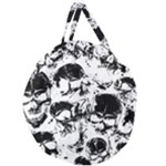 Halloween Grunge Skulls Giant Round Zipper Tote