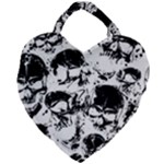 Halloween Grunge Skulls Giant Heart Shaped Tote