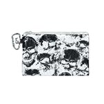 Halloween Grunge Skulls Canvas Cosmetic Bag (Small)