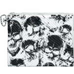 Halloween Grunge Skulls Canvas Cosmetic Bag (XXXL)