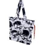 Halloween Grunge Skulls Drawstring Tote Bag