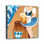 oktoberfest blonde beer girl Mini Canvas 6  x 6  (Stretched)