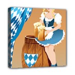 oktoberfest blonde beer girl Mini Canvas 8  x 8  (Stretched)