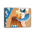 oktoberfest blonde beer girl Mini Canvas 7  x 5  (Stretched)