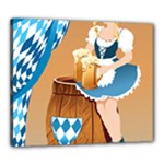 oktoberfest blonde beer girl Canvas 24  x 20  (Stretched)