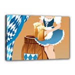 oktoberfest blonde beer girl Canvas 18  x 12  (Stretched)