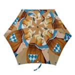 oktoberfest blonde beer girl Mini Folding Umbrella