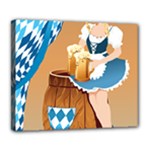 oktoberfest blonde beer girl Deluxe Canvas 24  x 20  (Stretched)