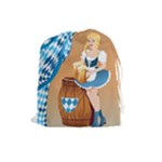 oktoberfest blonde beer girl Drawstring Pouch (Large)