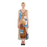 oktoberfest blonde beer girl Sleeveless Maxi Dress