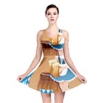 oktoberfest blonde beer girl Reversible Skater Dress