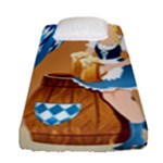 oktoberfest blonde beer girl Fitted Sheet (Single Size)