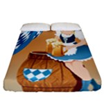 oktoberfest blonde beer girl Fitted Sheet (California King Size)