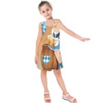 oktoberfest blonde beer girl Kids  Sleeveless Dress