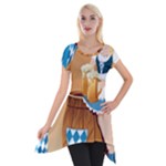 oktoberfest blonde beer girl Short Sleeve Side Drop Tunic