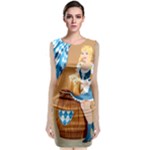 oktoberfest blonde beer girl Sleeveless Velvet Midi Dress