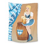 oktoberfest blonde beer girl Medium Tapestry