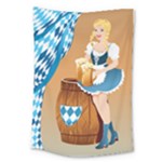 oktoberfest blonde beer girl Large Tapestry