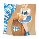 oktoberfest blonde beer girl Square Tapestry (Large)