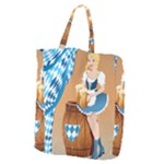 oktoberfest blonde beer girl Giant Grocery Tote