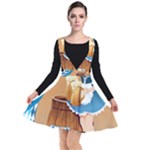 oktoberfest blonde beer girl Plunge Pinafore Dress